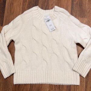 Abercrombie Kids Ivory Cable Knit Sweater